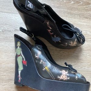 Dolce and Gabbana Wedges with print Limited Edition